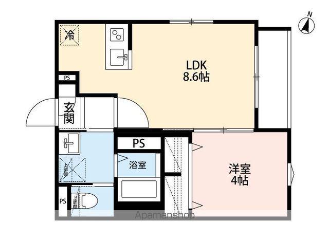 ROBOT HOME 寒川町(1LDK/1階)の間取り写真