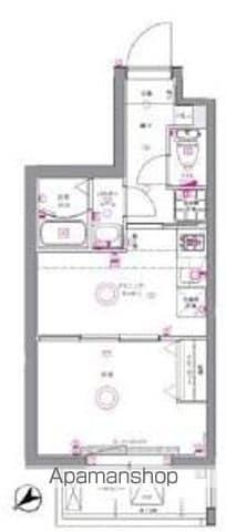 ユリカロゼAZ墨田イースト(1DK/4階)の間取り写真