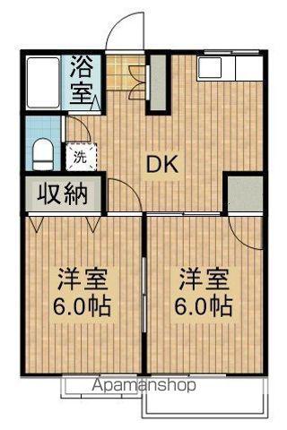 ハイツ光貴(2DK/1階)の間取り写真