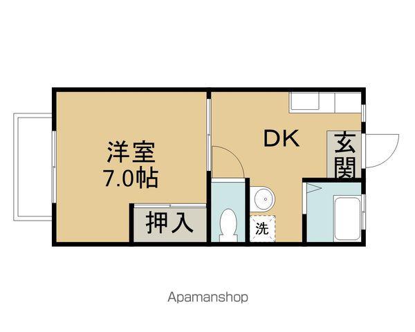 ワイズハイツ(1DK/2階)の間取り写真