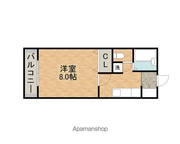 FT1038 C棟(1K/2階)の間取り写真
