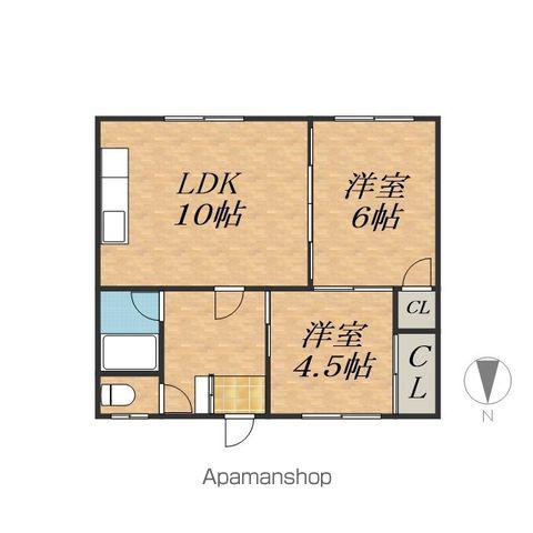 あづまハイツ(2LDK/1階)の間取り写真