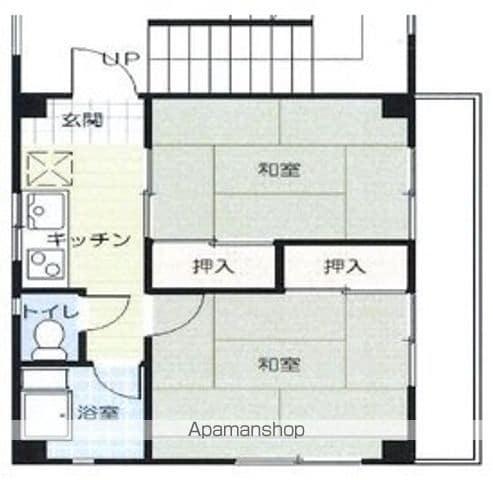 サンライズマンション(2K/3階)の間取り写真