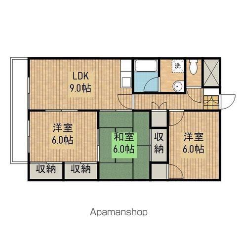 ラ・フルールA(3LDK/2階)の間取り写真