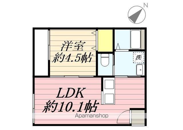 ミキハウス南三咲(1LDK/3階)の間取り写真