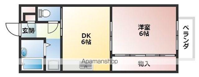 アンソレイユ(1DK/1階)の間取り写真