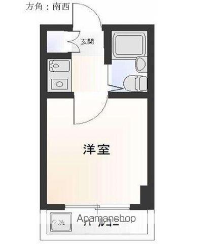サンヒルズ向原(1K/2階)の間取り写真