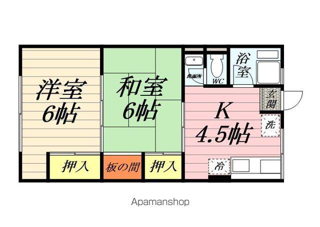 シティハイム フラワー(2K/1階)の間取り写真