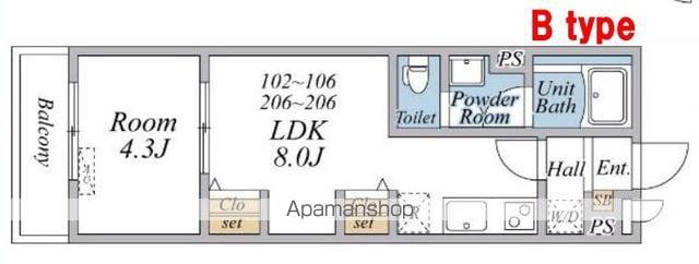 リブリ・南柏2(1LDK/2階)の間取り写真