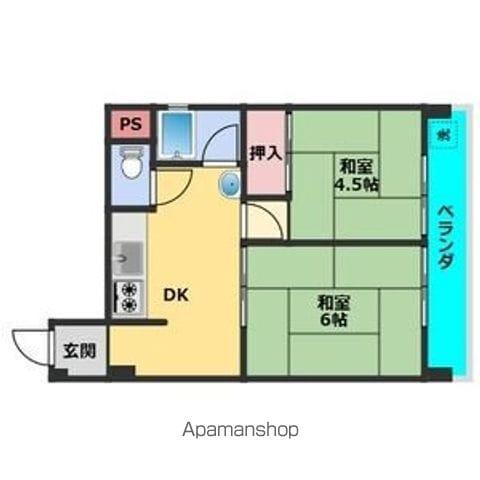 OS・SKYマイネビル(2DK/3階)の間取り写真