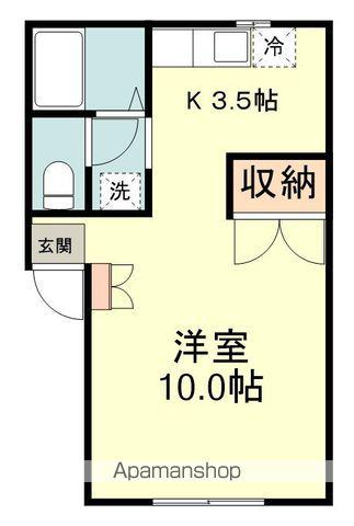 エクセルハイツ(ワンルーム/2階)の間取り写真