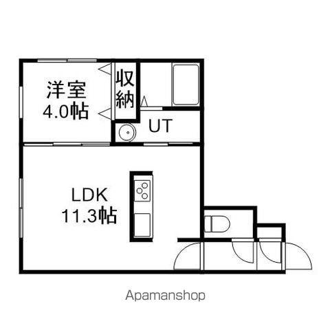 南郷通14丁目北 MS(1LDK/4階)の間取り写真