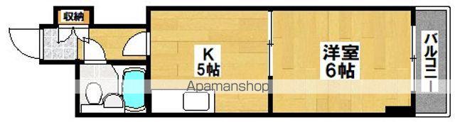 サニーコート粉浜(1DK/7階)の間取り写真