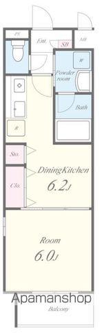 ラディエ マルタ(1DK/1階)の間取り写真