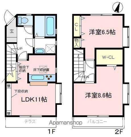 グリーンヒルズＷ(2LDK)の間取り写真