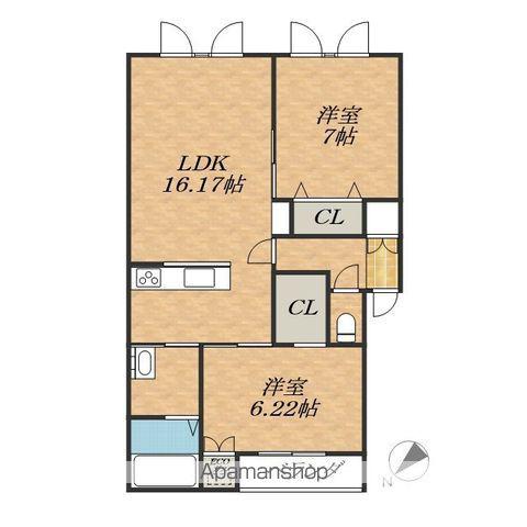 ROTHTLE(2LDK/3階)の間取り写真
