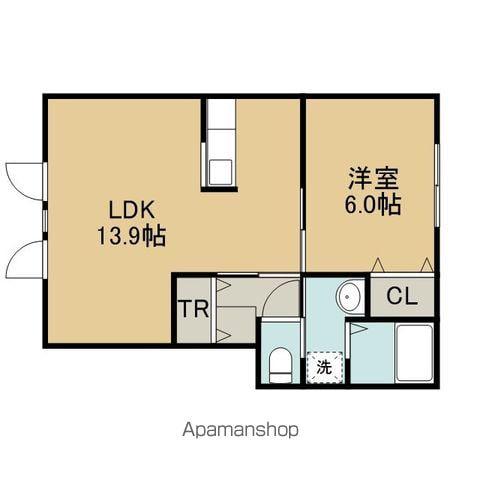 ロイヤルハイム大成A(1LDK/2階)の間取り写真