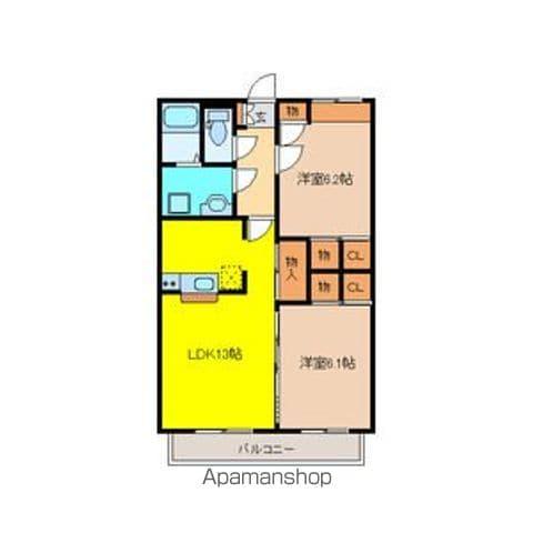 トレインロード(2LDK/2階)の間取り写真
