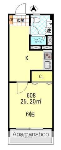 四谷コーエイマンション(1K/6階)の間取り写真