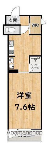 VENT BLEU御幸町(1K/2階)の間取り写真