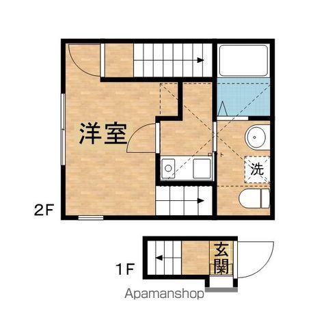 クリークバレー(1K/2階)の間取り写真