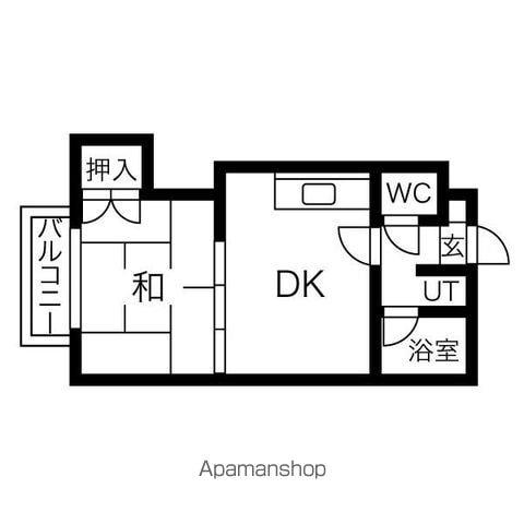 バロニィ(1DK/2階)の間取り写真