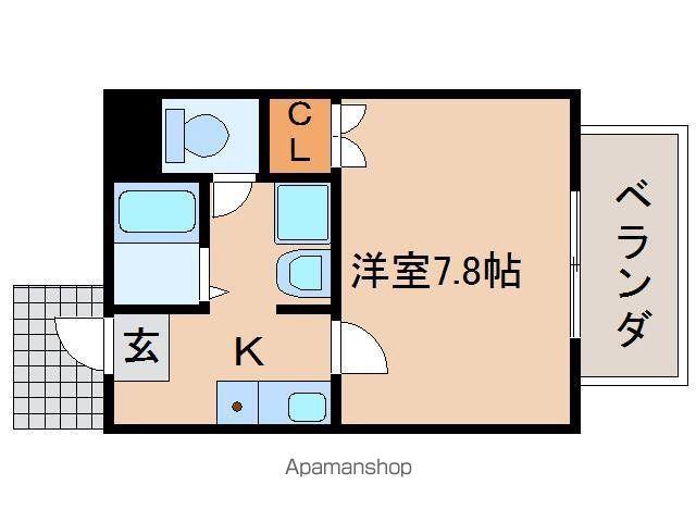 ベストール列見(1K/2階)の間取り写真