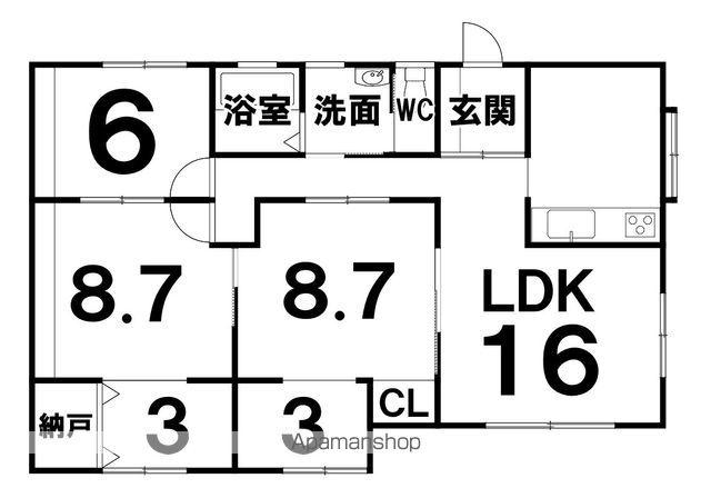 根室本線 西帯広駅 徒歩86分 1階建 築58年(3LDK)の間取り写真