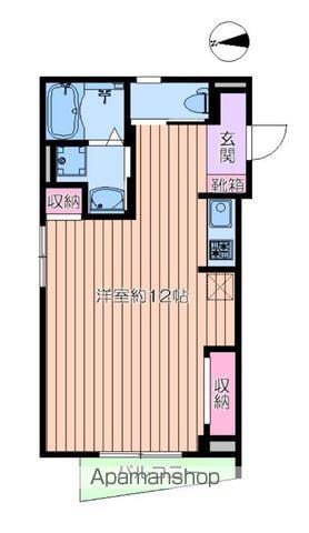 フリューゲル綾瀬(ワンルーム/2階)の間取り写真