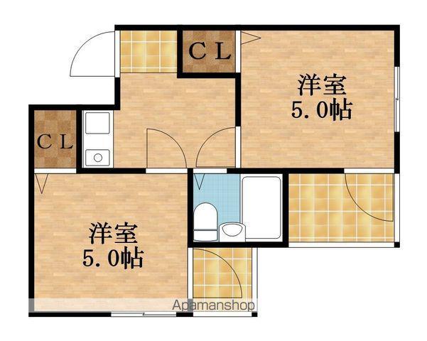 アメニティー新高1・2番館(2K/1階)の間取り写真