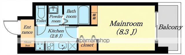 グランノーヴァ(1K/3階)の間取り写真