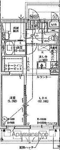 LEGRANDⅡ(1LDK/4階)の間取り写真