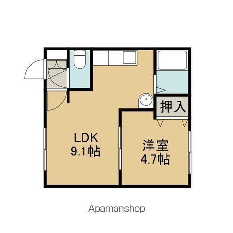 レインボーハウス二丈(1LDK/1階)の間取り写真