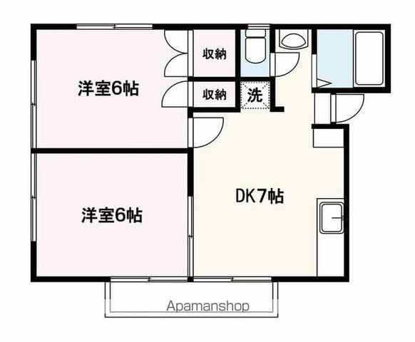 仲居ハイツ2(2DK/2階)の間取り写真