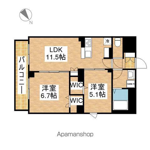 リュミエール千種(2LDK/6階)の間取り写真