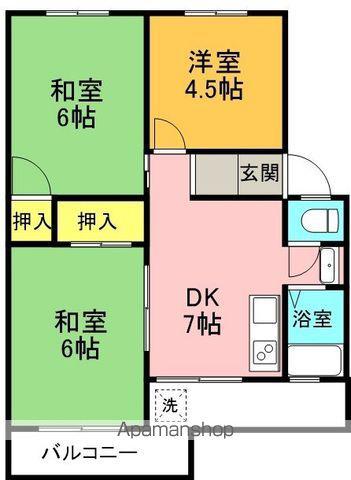 武智マンション(3DK/3階)の間取り写真