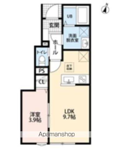 リーブルファイン柏高田(1LDK/1階)の間取り写真