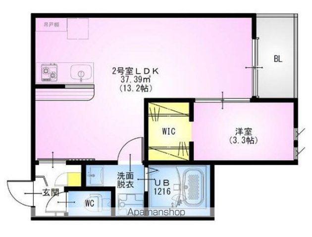 REGALEST 東大宮(1LDK/3階)の間取り写真