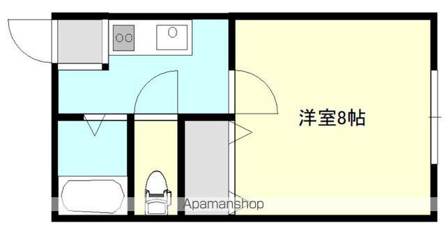 ミシェル在府(1K/1階)の間取り写真