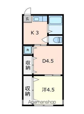 グリーンピア釜利谷(1DK/1階)の間取り写真