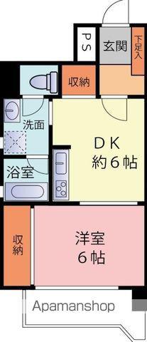 創ビル(1DK/5階)の間取り写真