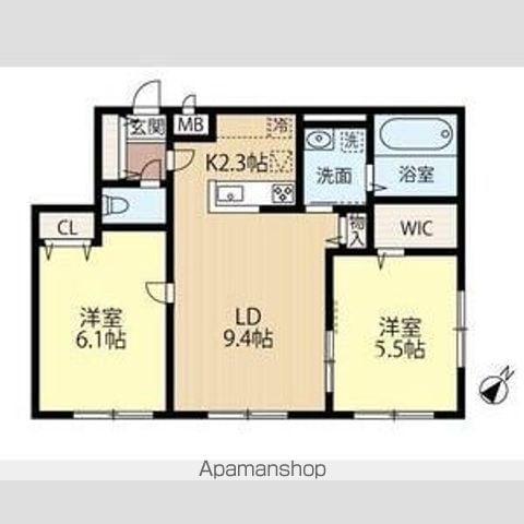 しののめムトウ(2LDK/5階)の間取り写真