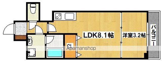 ヴォルテール長居(1LDK/7階)の間取り写真