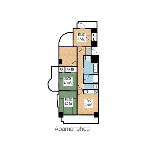 ロイヤル御器所(4DK/9階)の間取り写真