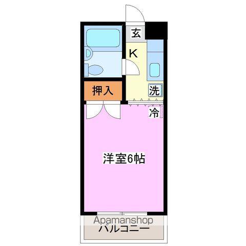 Mヒルズ本町(1K/8階)の間取り写真