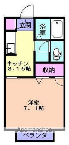 エスポワール・5 C(1K/2階)の間取り写真