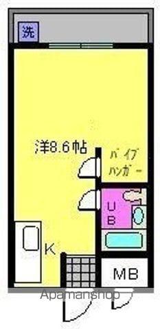 瀬田エステートシティ(ワンルーム/2階)の間取り写真