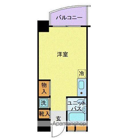 ハイホーム流山(ワンルーム/8階)の間取り写真