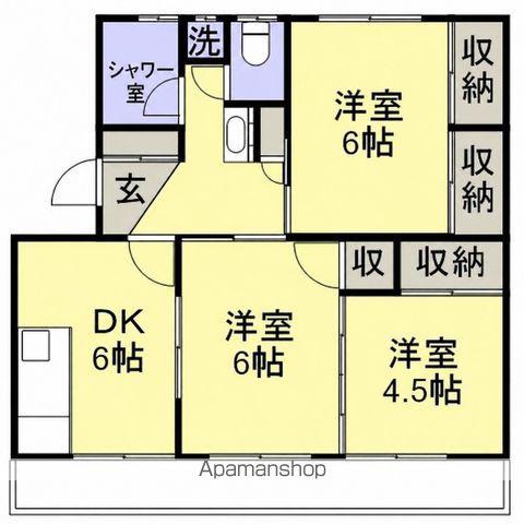 グリーンハイツ(3DK/1階)の間取り写真