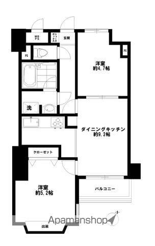 ライオンズマンション池袋要町第2(2LDK/5階)の間取り写真